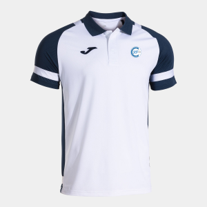 Polo manches courtes homme Lider blanc bleu marine SCF
