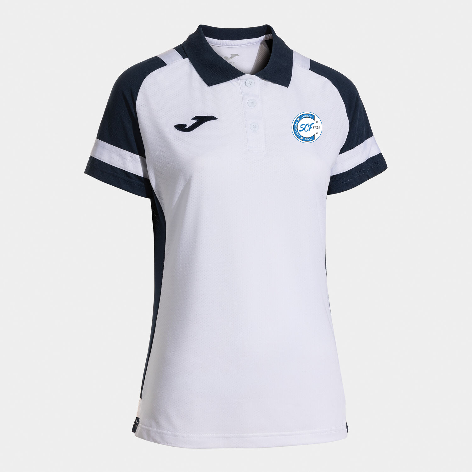 Polo manches courtes femme Lider blanc bleu marine SCF